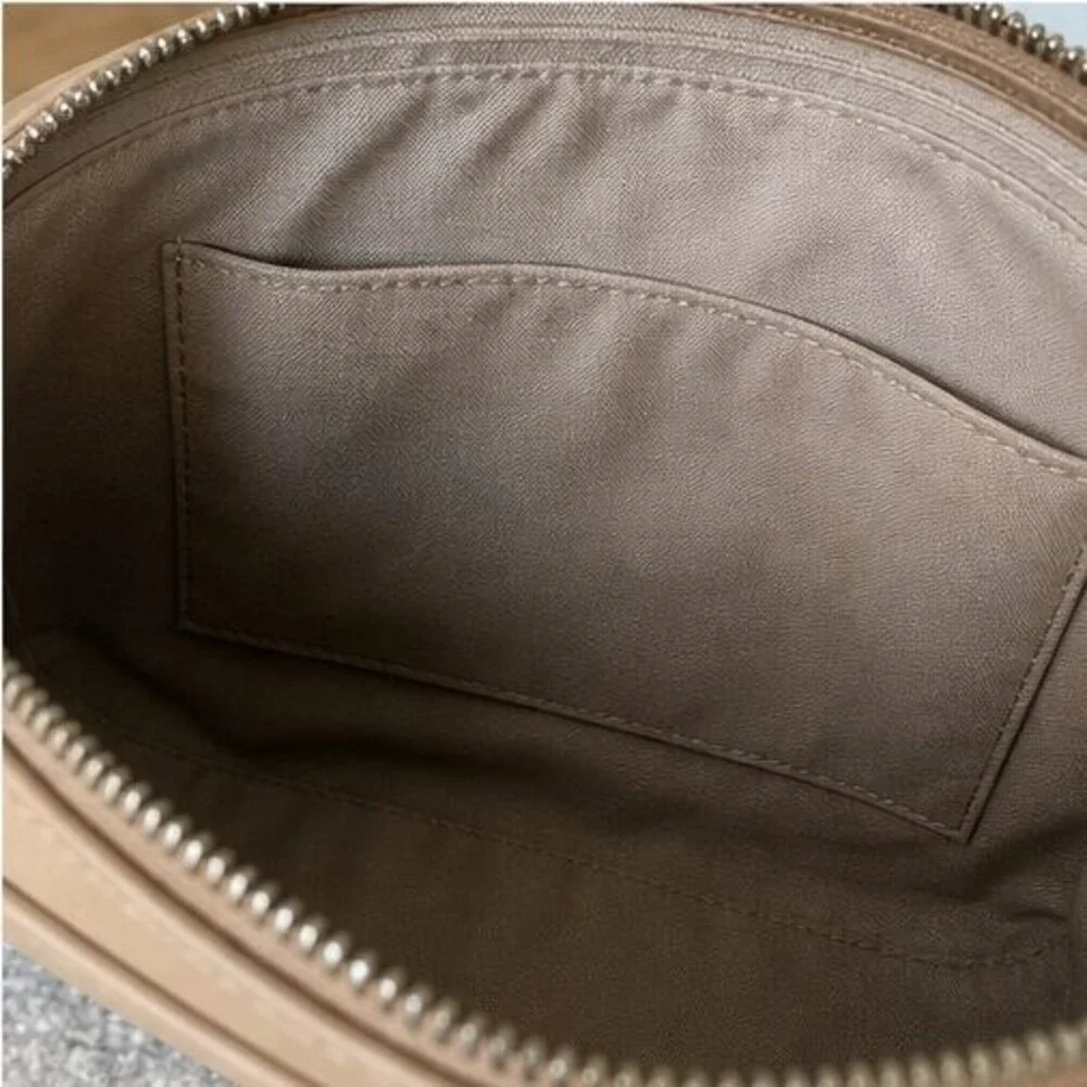 Olive Pebbled Crossbody Bag
